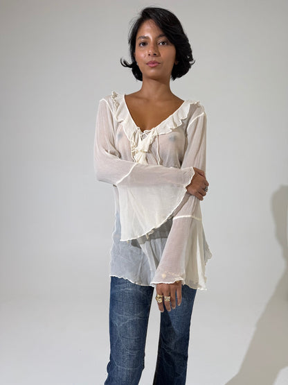 Sheer Pirate Ruffle Shirt