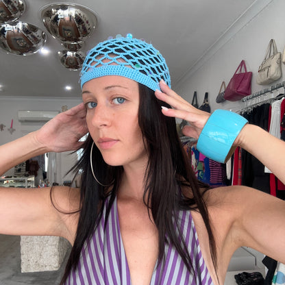 Crochet Baby blue Beanie