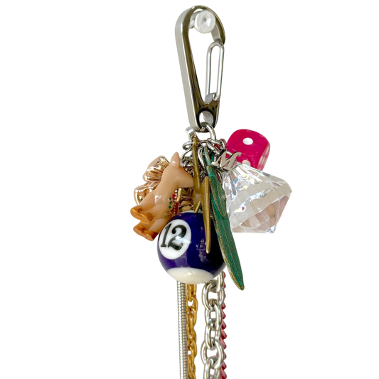 Pink Chain Charm Key / Bagchain