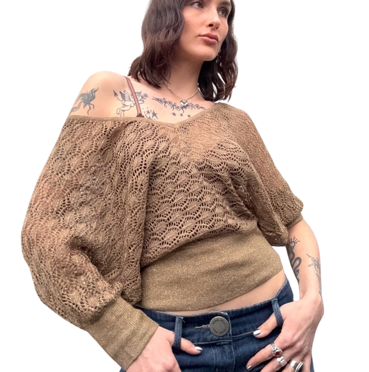 Batwing Metallic Knit