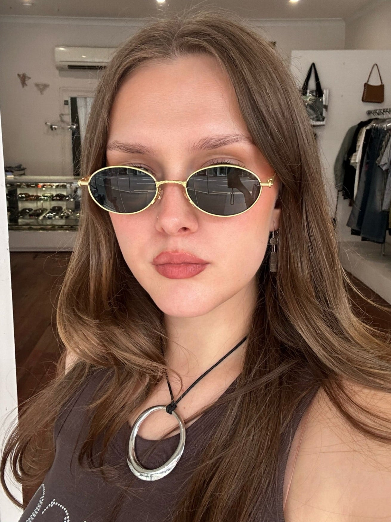 90s Gold Frame Sunglasses