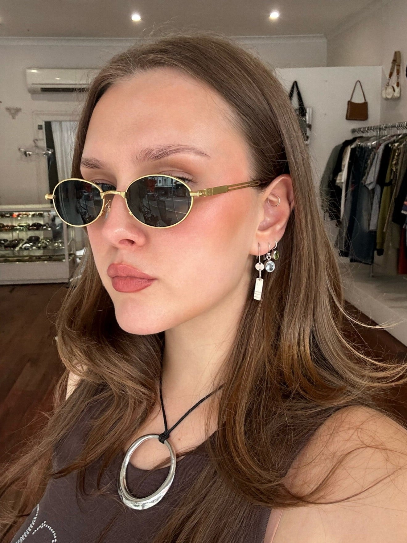 90s Gold Frame Sunglasses