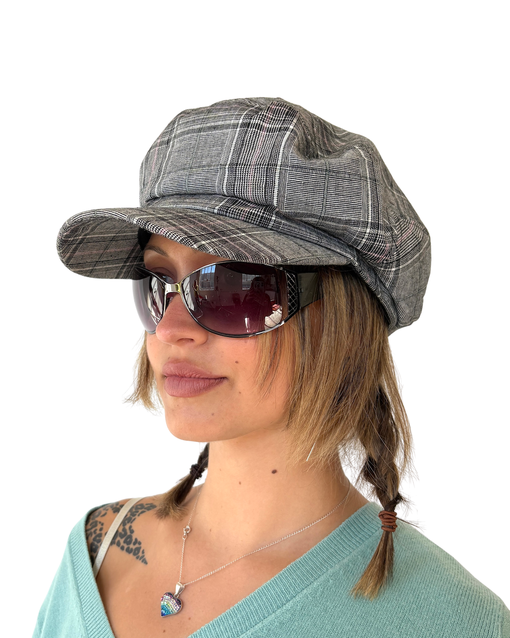 Check Baker Boy Page Boy Hat