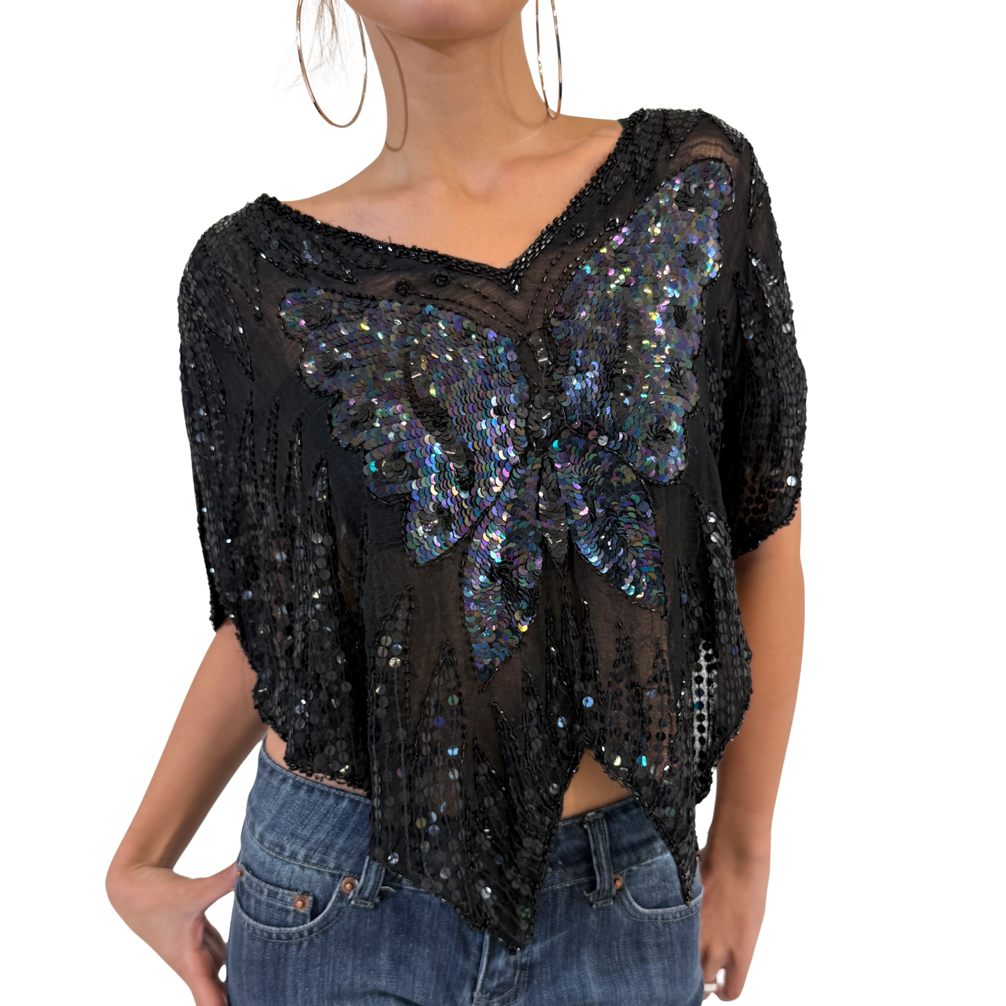 Glastonbury Butterfly Sequin Tee