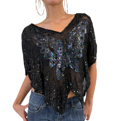 Glastonbury Butterfly Sequin Tee