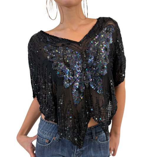 Glastonbury Butterfly Sequin Tee