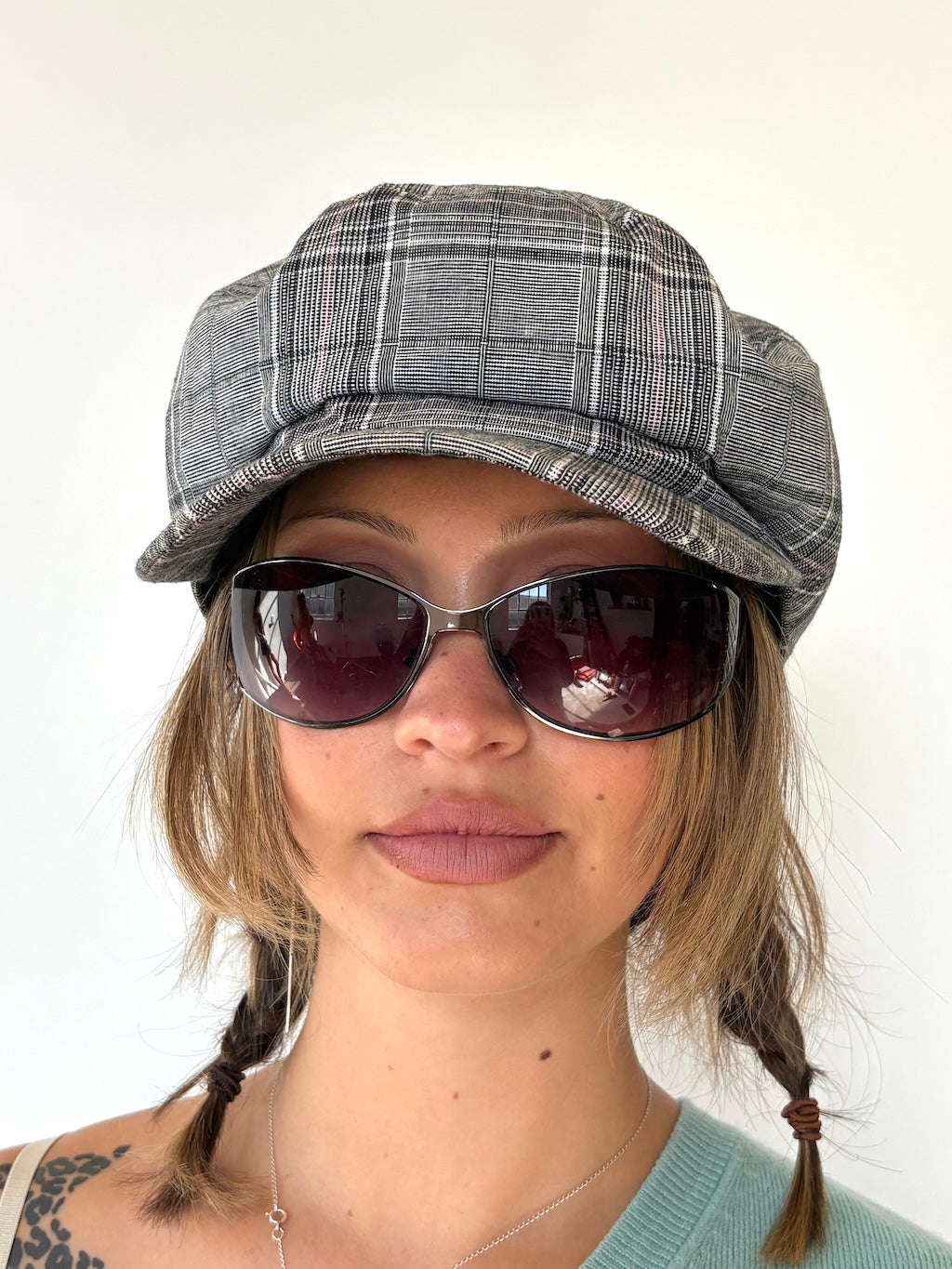 Check Baker Boy Page Boy Hat