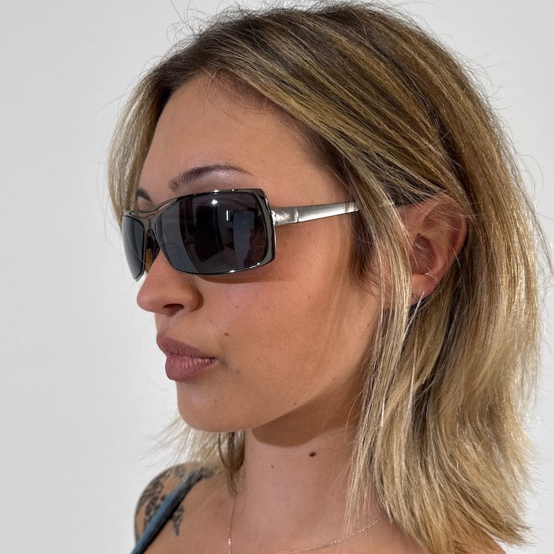 2000s Chrome Norm Sheild Sunglasses