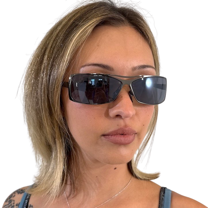 2000s Chrome Norm Sheild Sunglasses