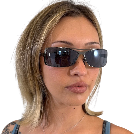 2000s Chrome Norm Sheild Sunglasses