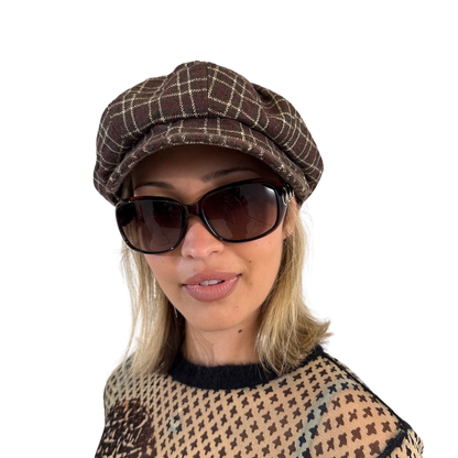 Brown Baker Boy Page Boy Hat