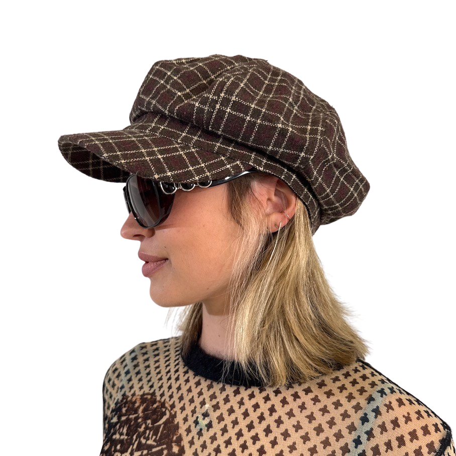 Brown Baker Boy Page Boy Hat