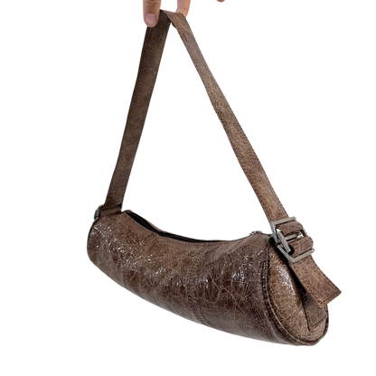 Brown Mini Buckle Bag