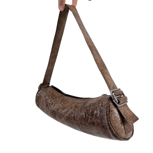 Brown Mini Buckle Bag