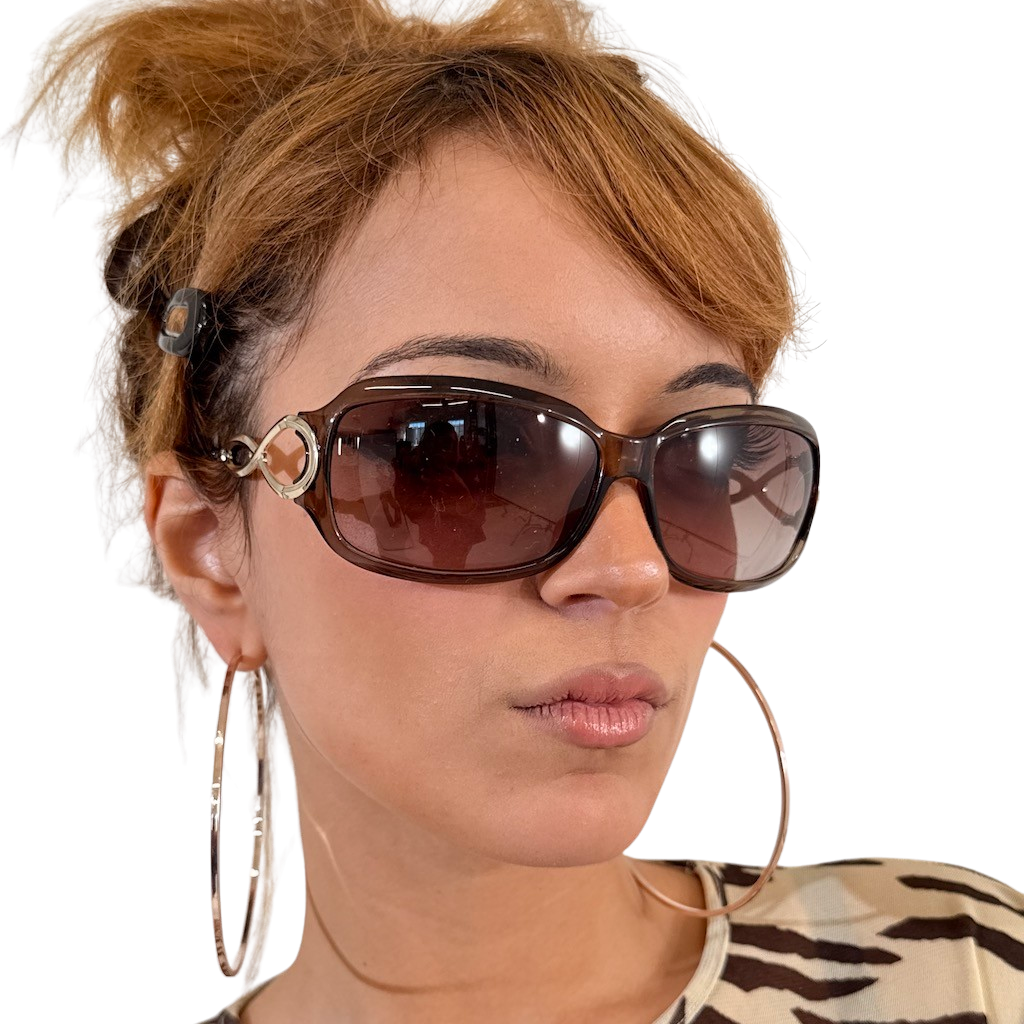 2010s Detailed Brown Sunglasses