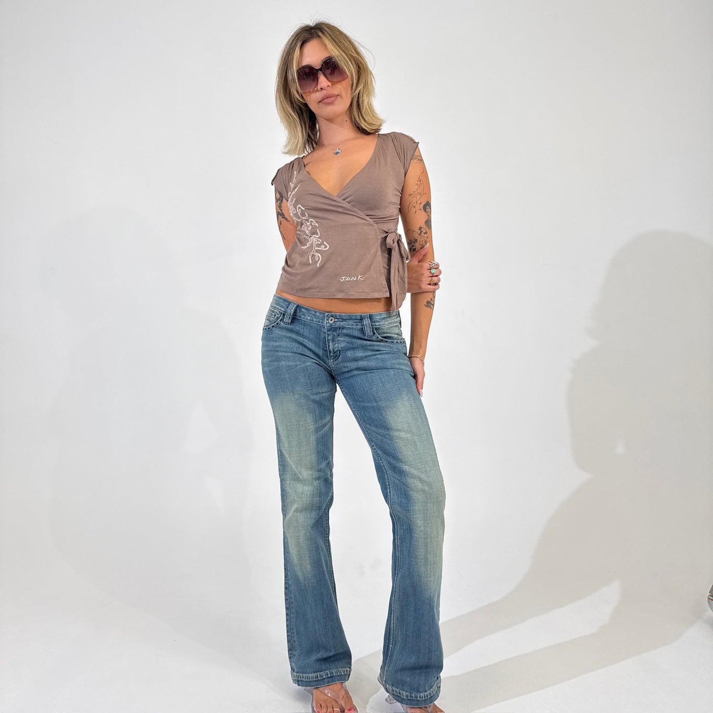 Light Wash Y2K Low Rise Jeans