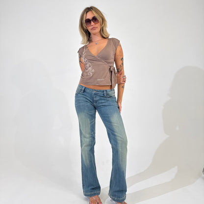 Light Wash Y2K Low Rise Jeans