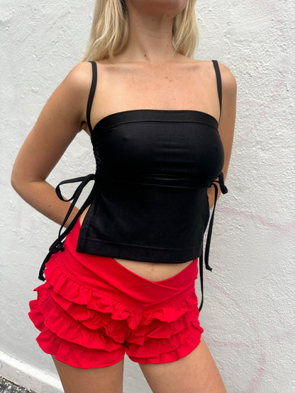 Ruched Crop Boobtube - Royal Blue