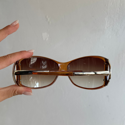 Brown Wrap Vintage Sunglasses