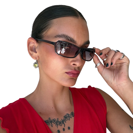 2000s Charcoal Skater Wrap Sunglasses