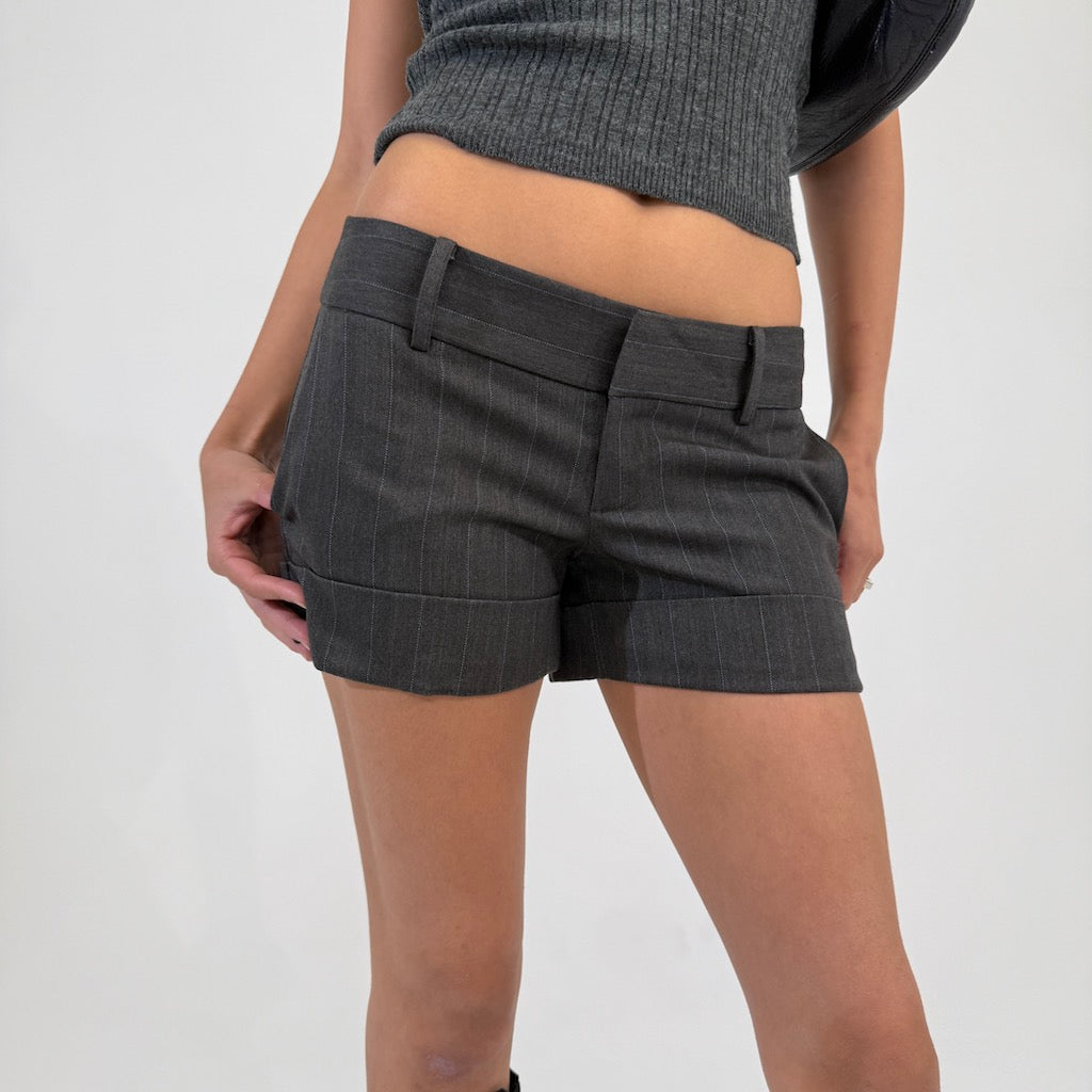 Pinstripe  Tailored Low Rise Shorts