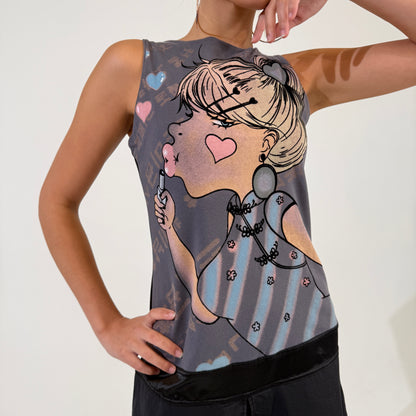 Custo Barcelona Playful Cartoon Mini Dress