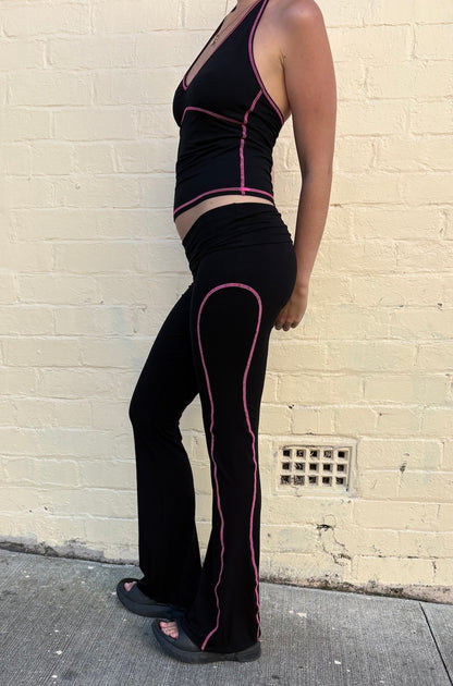 Very Fast Bootcut Pant - Pink/Black