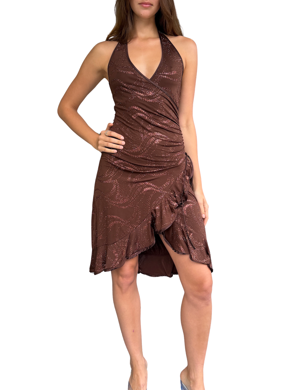 Razle Sparkle Halter Dress
