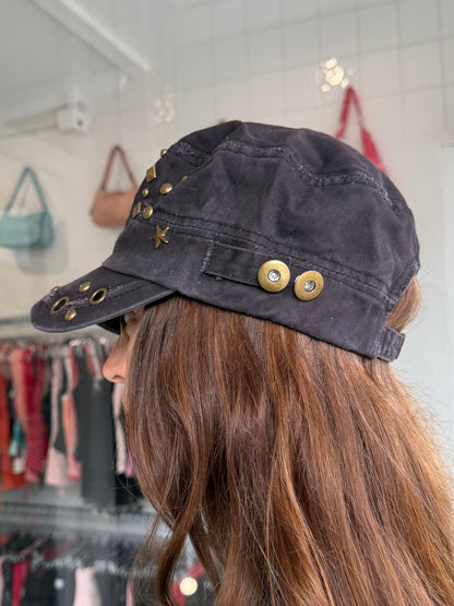 Studded Military Hat Cap