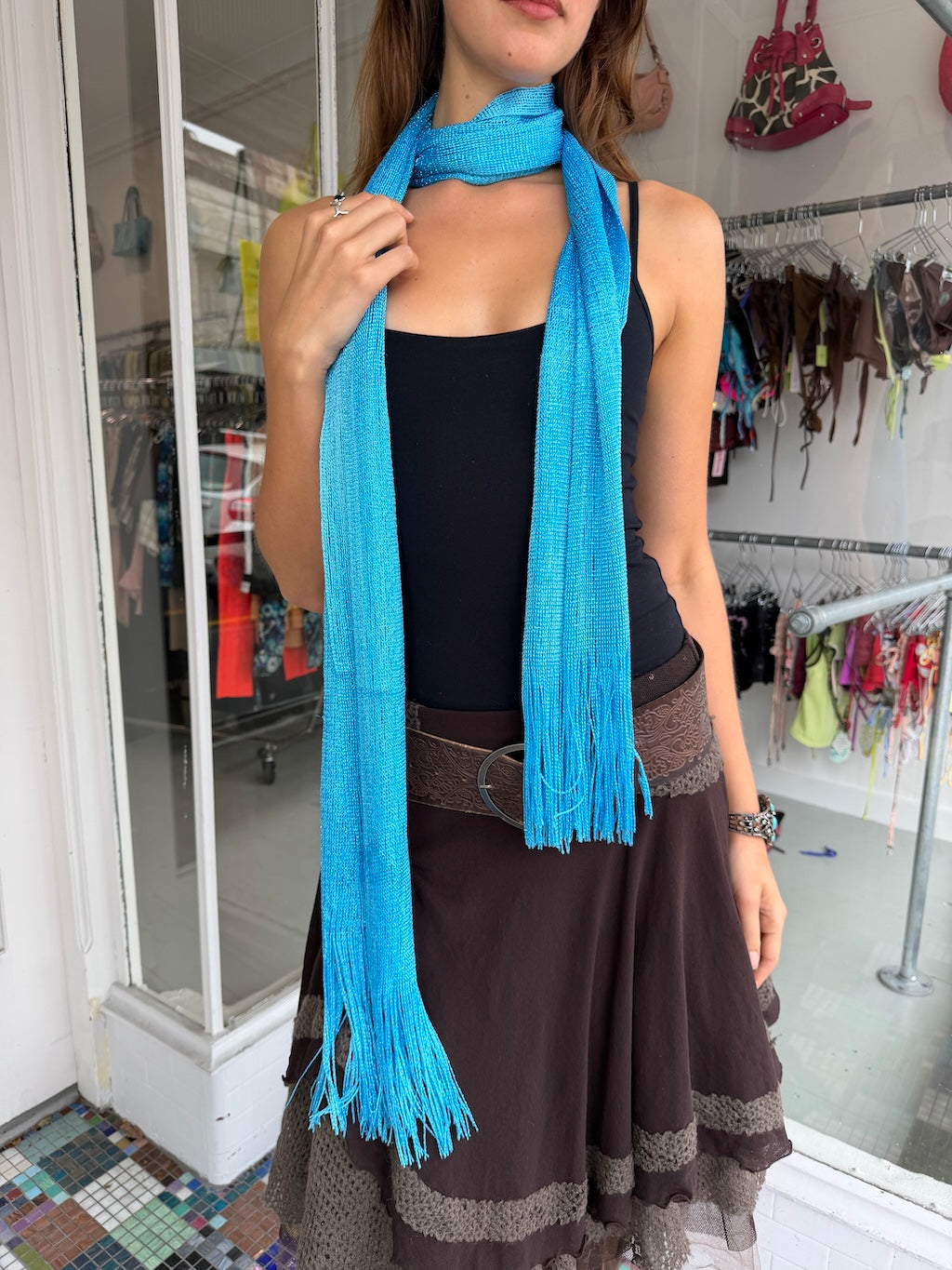 Aqua Blue Scarf