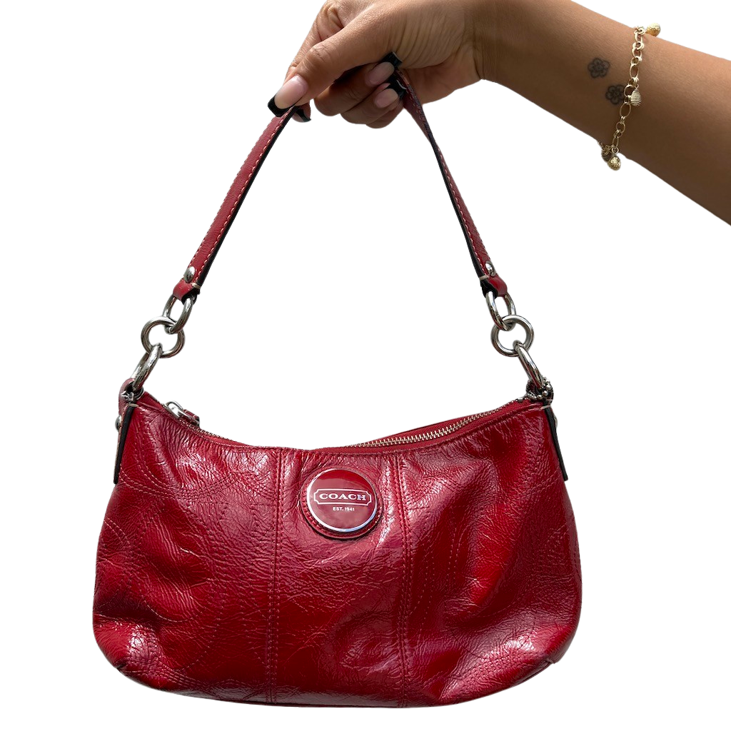 Cherry Patent Coach Bag