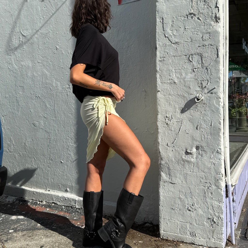 Bubble Drape Skirt - Butter