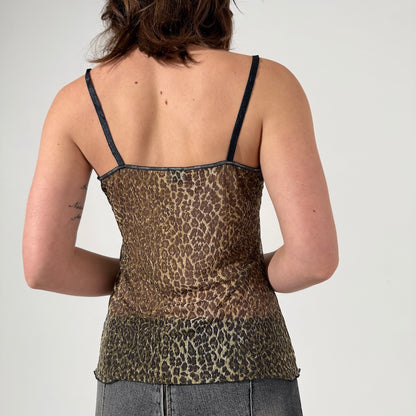 Dolce & Gabbana Leopard Print Sheer Cami
