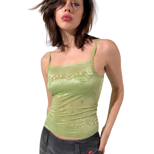 Garden Flower Stretch Lace Cami
