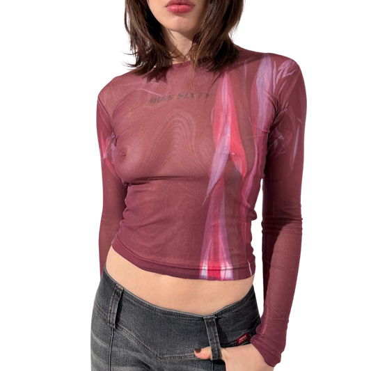 Miss Sixty Berry Sheer Top