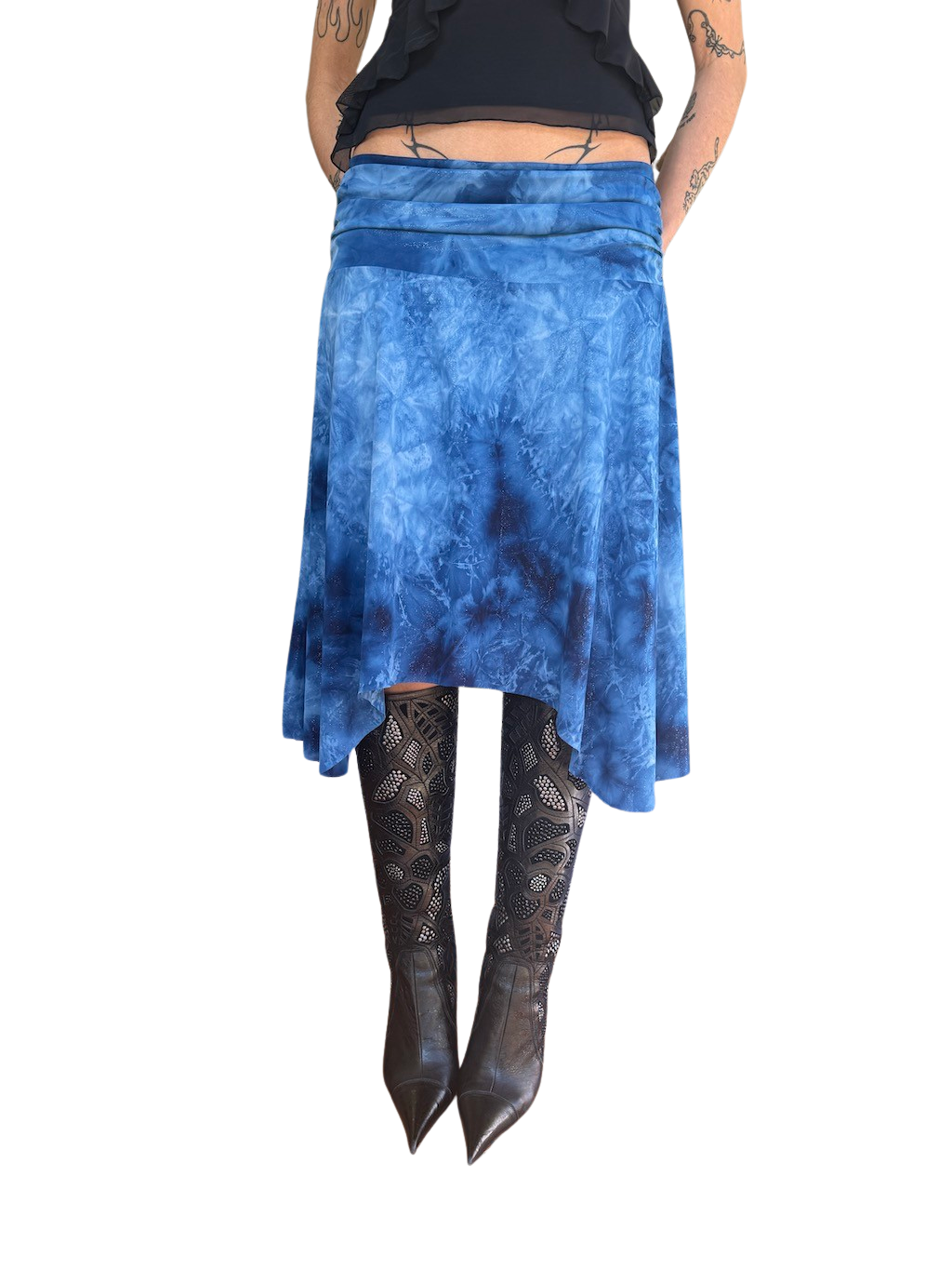 Ocean 2000s Tie Dye Pixie Midi Skirt