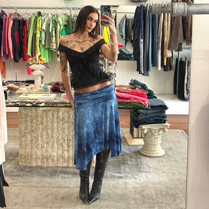 Ocean 2000s Tie Dye Pixie Midi Skirt