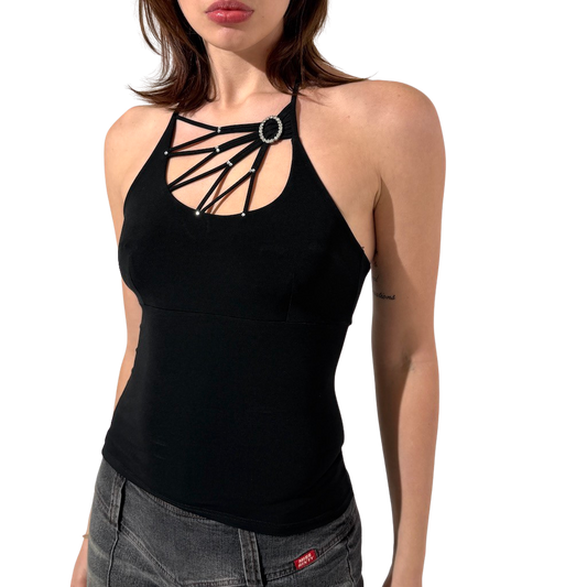 Strappy Detailed Party Halter