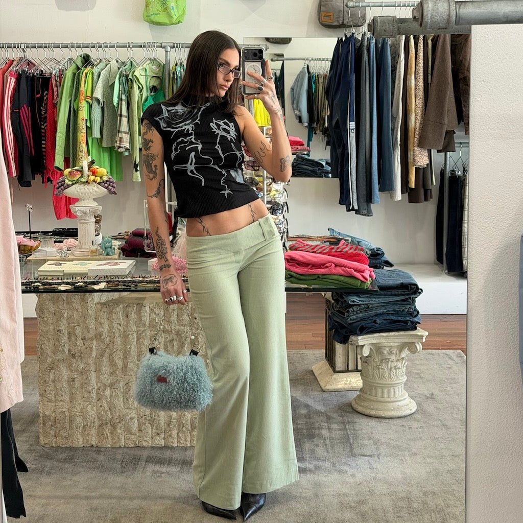 Minty Low Rise Trousers Pants
