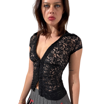 Gothic Lace Hook Blouse