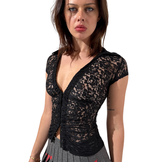 Gothic Lace Hook Blouse