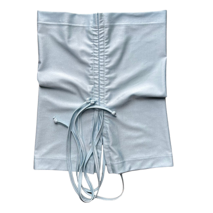 Ruched Crop Boobtube - Silver