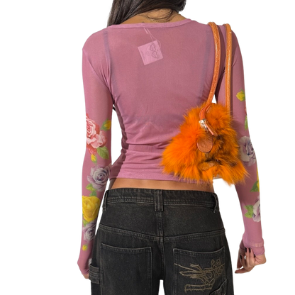 Anna Sui Rose Mesh Top