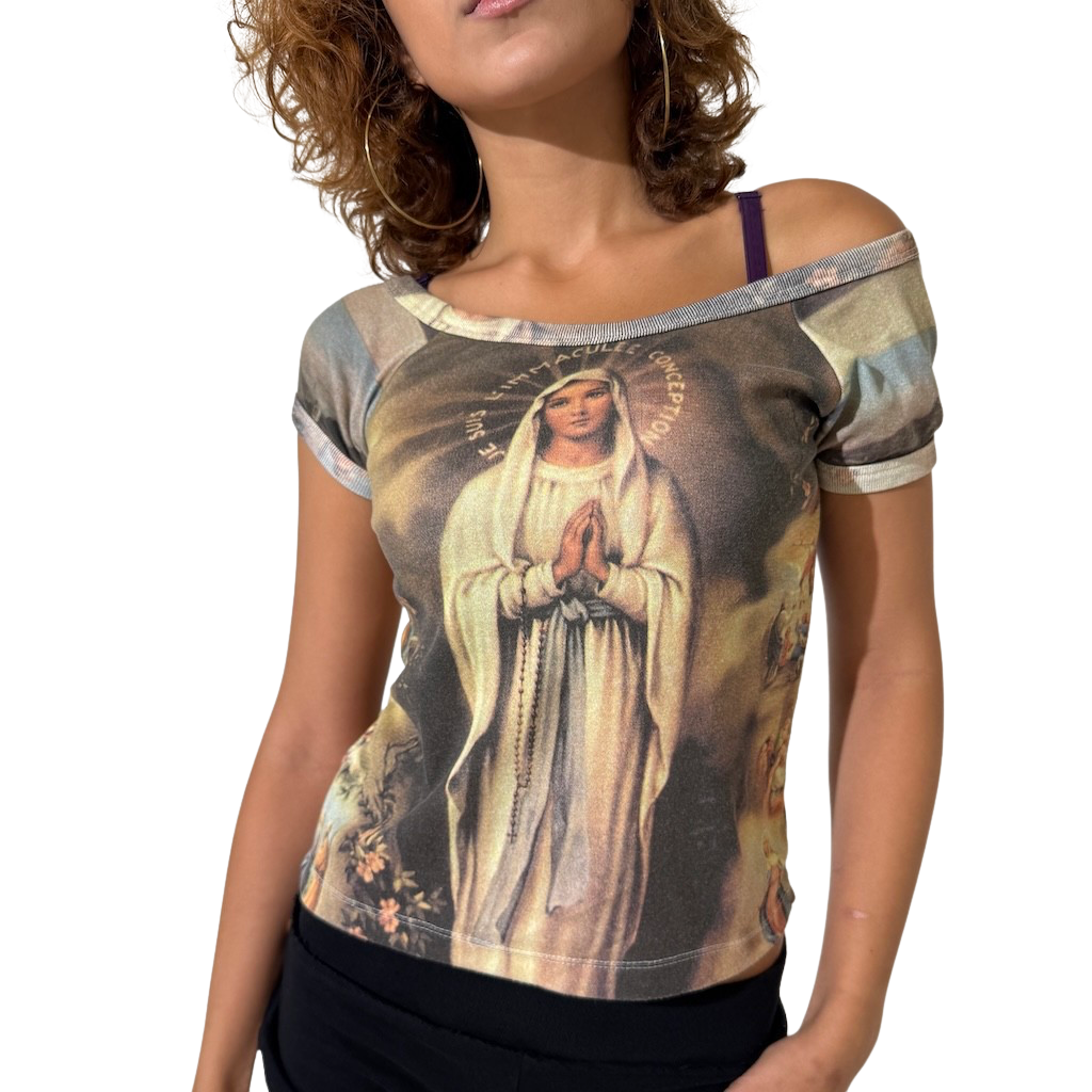 Graphic Virgin Mary 2000s Realistic Tee