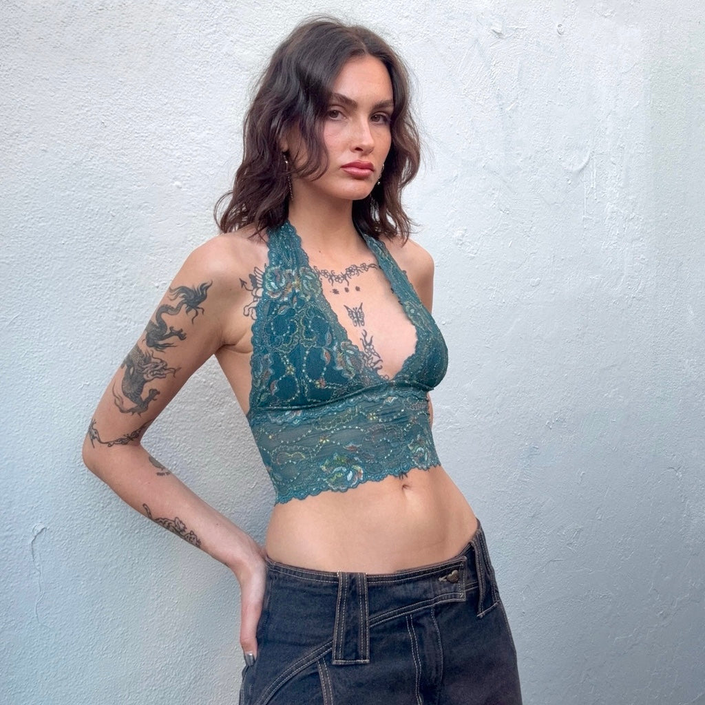 Vintage Lace Halter Top