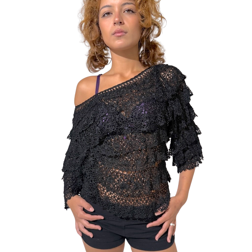 Ruffle Crochet Top