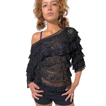 Ruffle Crochet Top