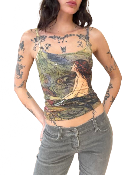 Cora Cami - Watercolor Mermaid