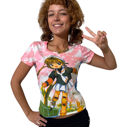 Cloudy 90s Anime Daisy Tee