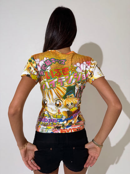 Techno colour 90s Anime Tee